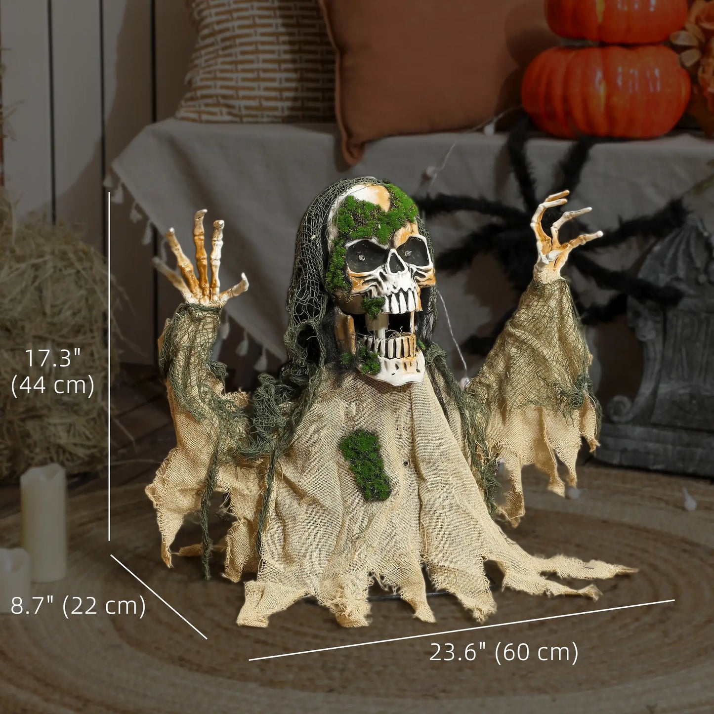 Animated Skeleton with LED Eyes, Battery Operated Halloween Decor Halloween Decorations at Gallery Canada