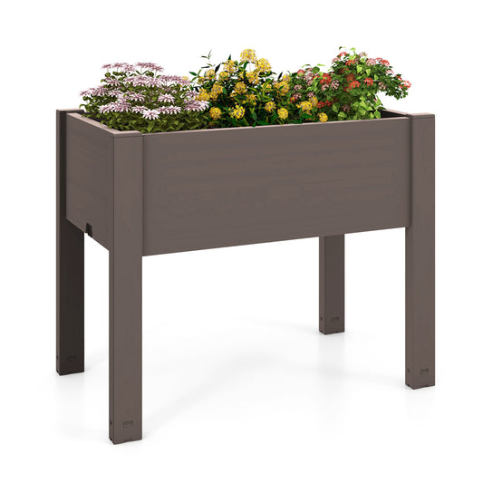 53L Raised Bed Grow Box, Self-Watering Planter, Water Level Monitor, Coffee Raised Garden Beds Coffee at Gallery Canada