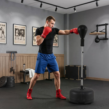 54.5"-62" Height Adjustable Punching Bag With Stand, Black Sport Equipments at Gallery Canada