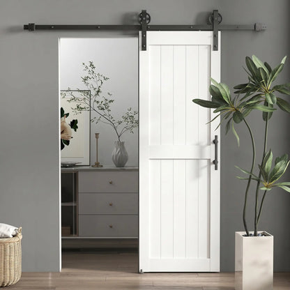 Barn Door with 5FT Sliding Hardware Kit, White Door Hardware at Gallery Canada
