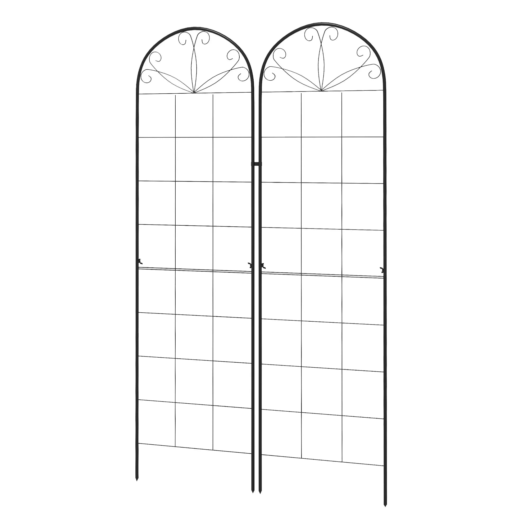 2 Pcs Metal Garden Trellis, Outdoor Plant Support for Climbing Plants Plant Stands at Gallery Canada