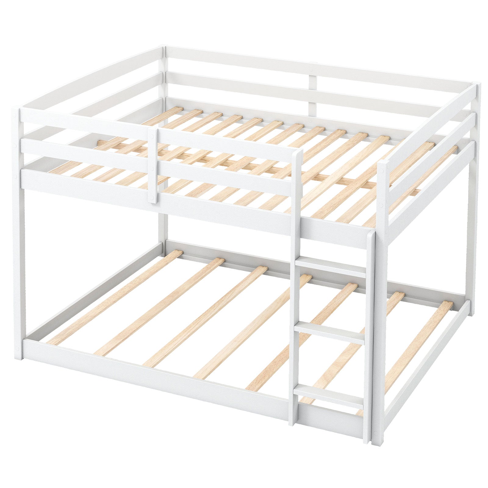 Full Over Full Bunk Bed, Low To Ground, White Bunk Bed Frame at Gallery Canada