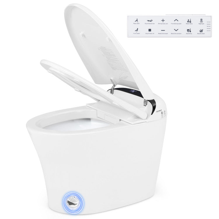 5-Piece Modern Bathroom Suite: Over The Toilet Cabinet + Smart Toilet Bidet + Oval Sink + Floor Cabinet + Clothes Dryer, White Floor Cabinets at Gallery Canada