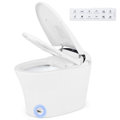 5-Piece Modern Bathroom Suite: Over The Toilet Cabinet + Smart Toilet Bidet + Oval Sink + Floor Cabinet + Clothes Dryer, White Floor Cabinets at Gallery Canada