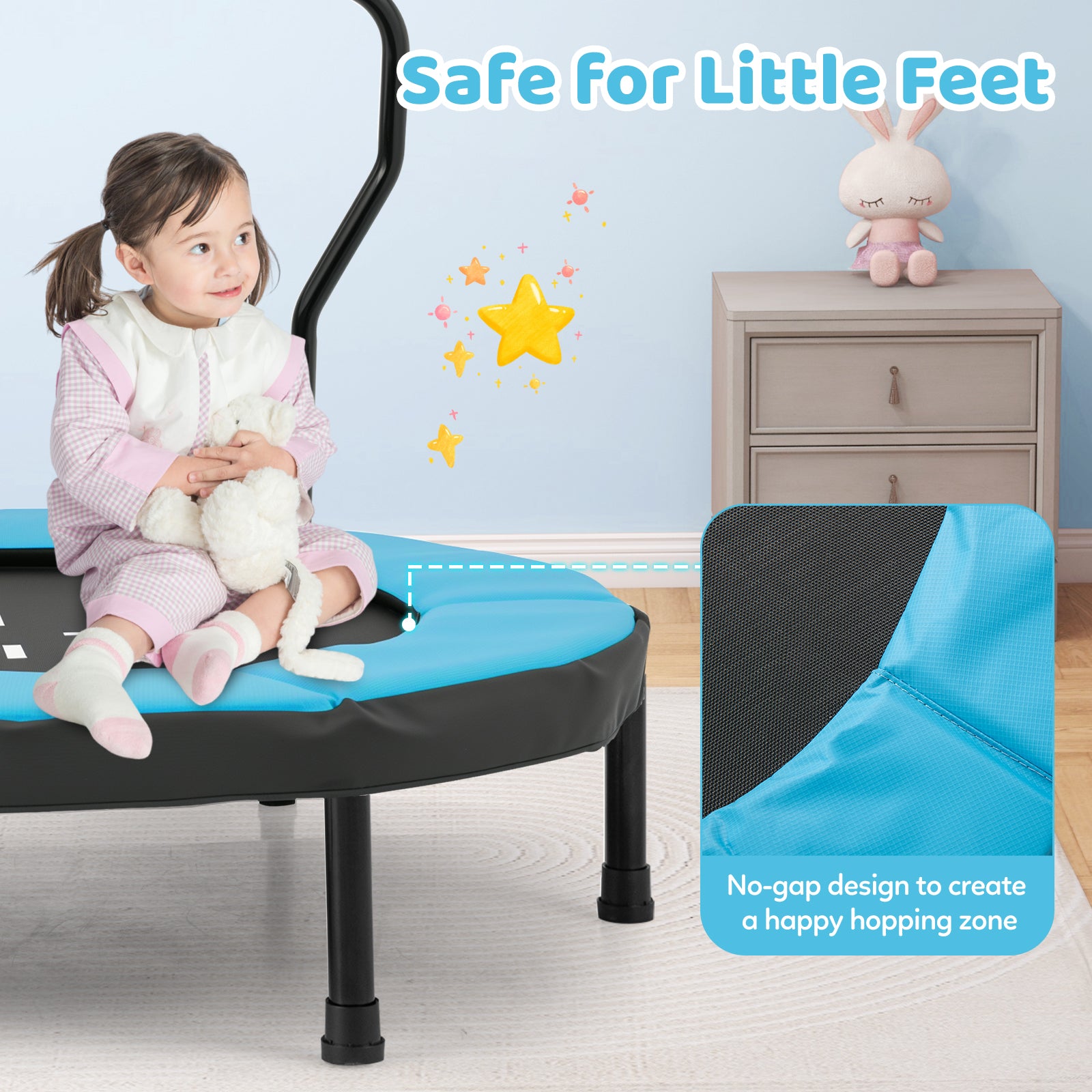 40 Inch Trampoline For Kids, Indoor Outdoor Fitness, Blue Trampolines at Gallery Canada