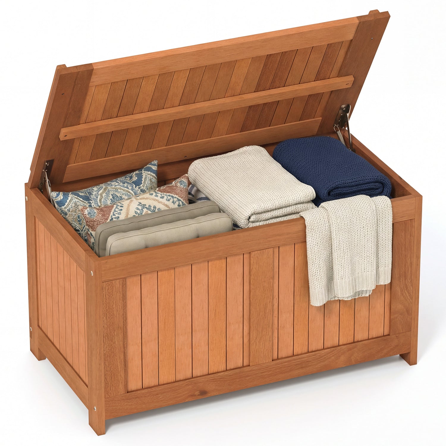 58 Gallon 3-in-1 Patio Wood Deck Box, Flip Top Cushion Storage Sheds & Outdoor Storage Options at Gallery Canada