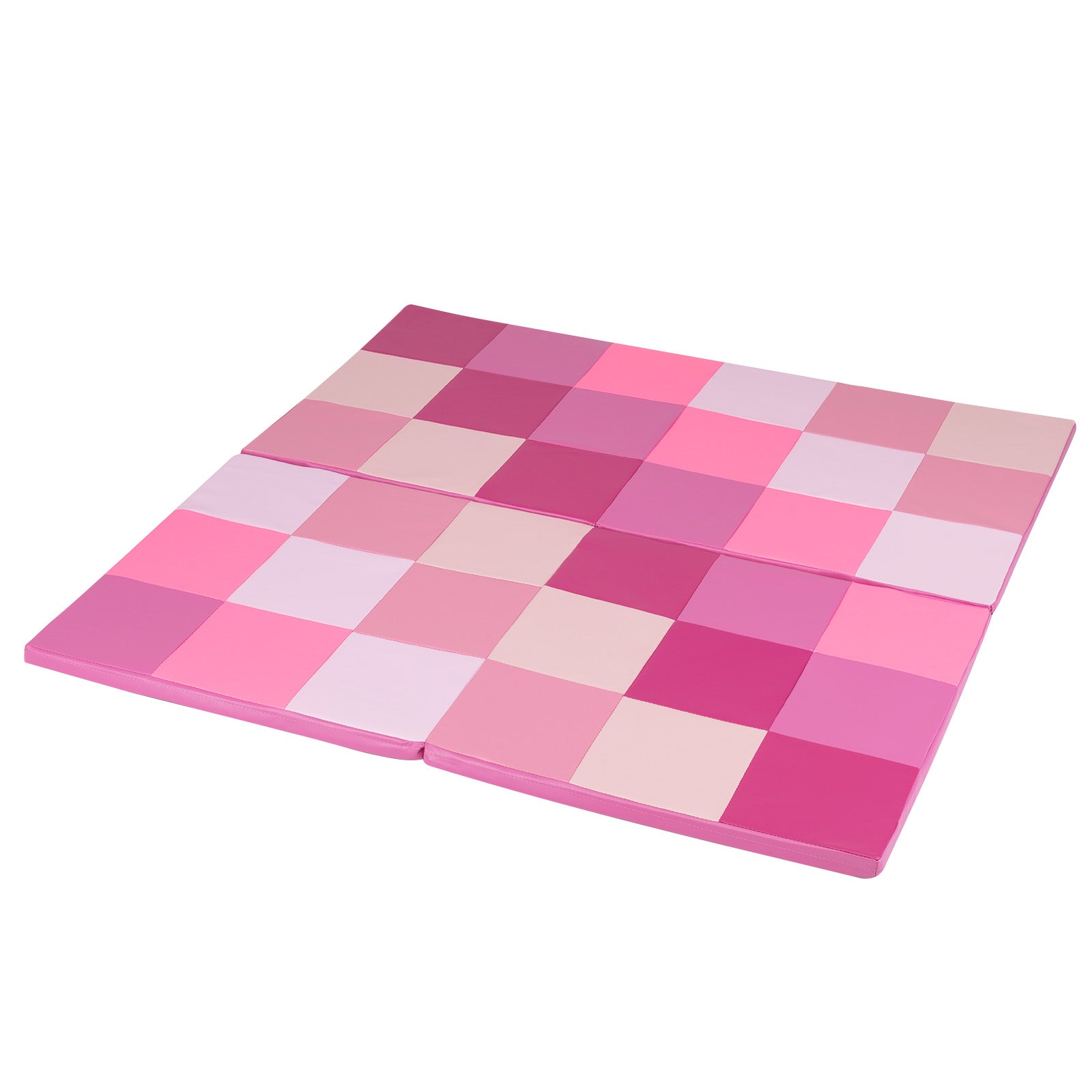 58 Inch Toddler Folding Activity Floor Mat, Pink Baby Gyms & Playmats Pink at Gallery Canada
