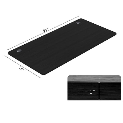 Universal Tabletop, 58" x 28", For Standard And Standing Desk Frame, Black Office Desks at Gallery Canada