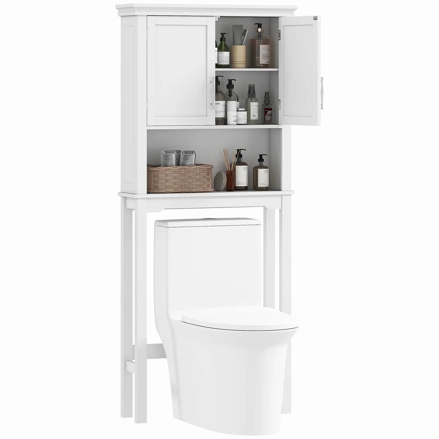 Over Toilet Storage Cabinet, Bathroom Cabinet with Doors, Shelves Over The Toilet Storage at Gallery Canada