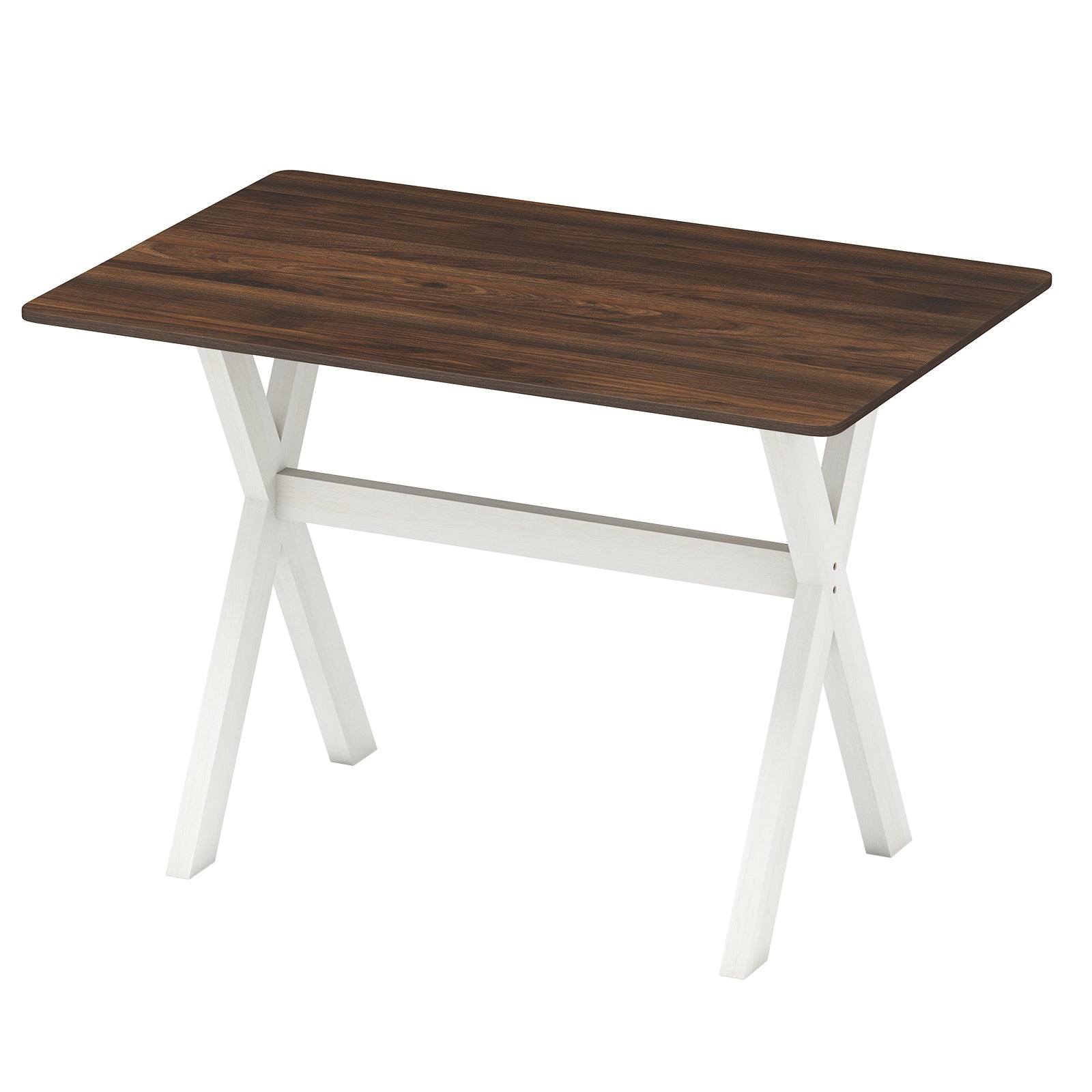 Modern Dining Table, Wooden Kitchen Table, X-Shaped Frame, White Dining Tables White at Gallery Canada