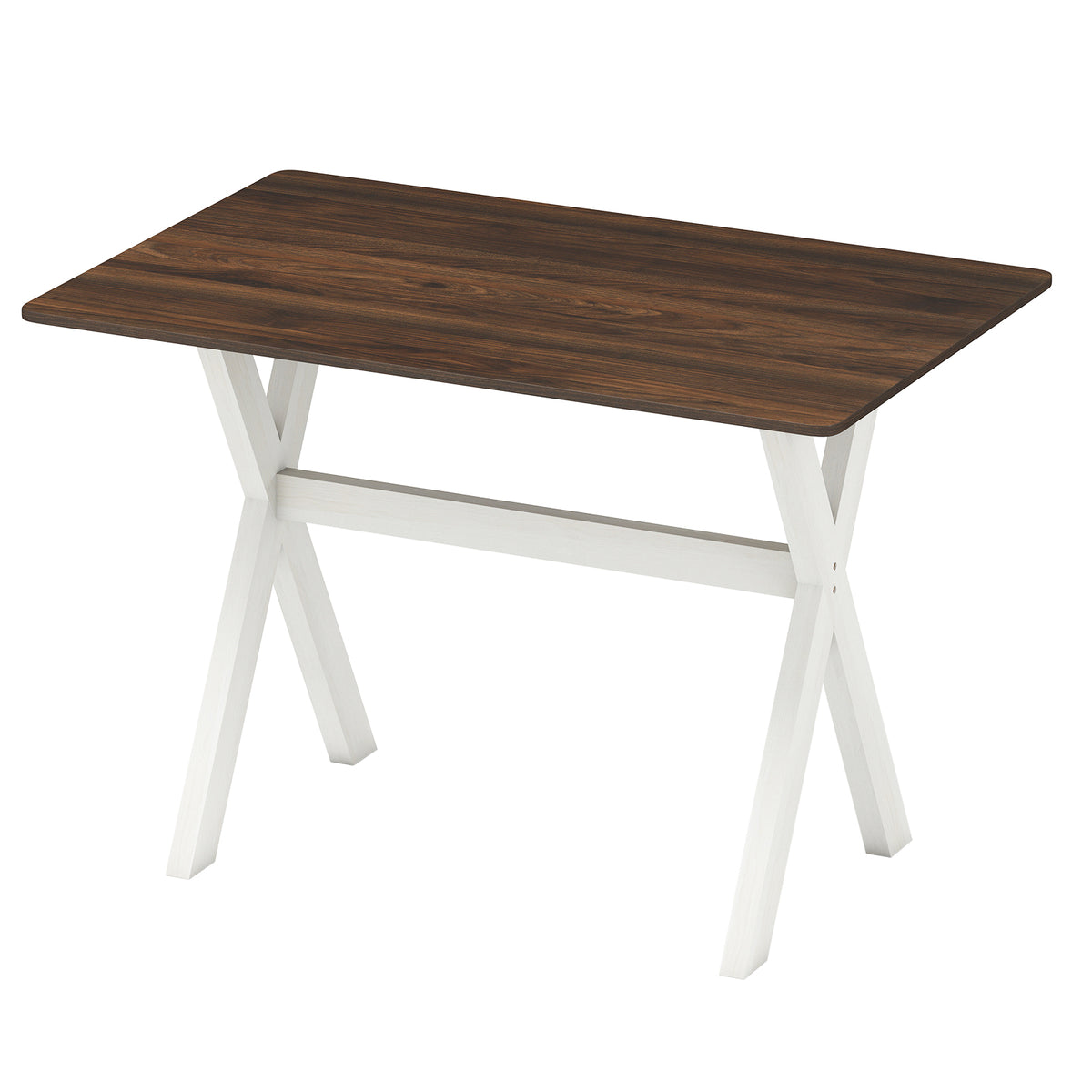 Modern Dining Table, Wooden Kitchen Table, X-Shaped Frame, White Dining Tables at Gallery Canada