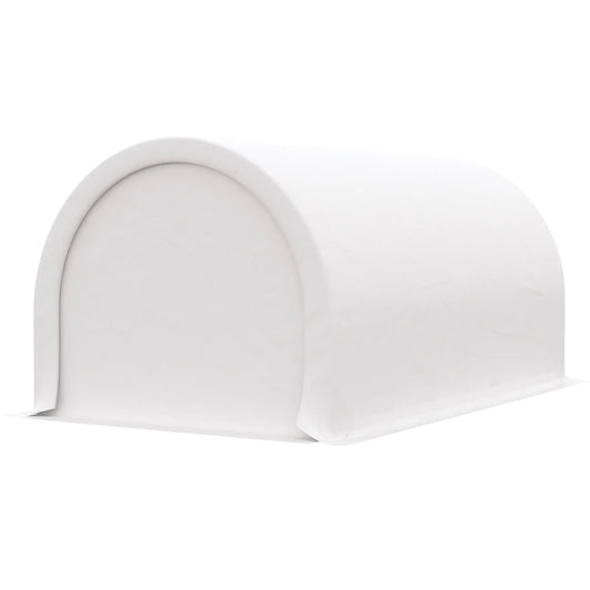 10' x 16' Heavy Duty Carport Tent, PE Cover, White Car Shelters White at Gallery Canada