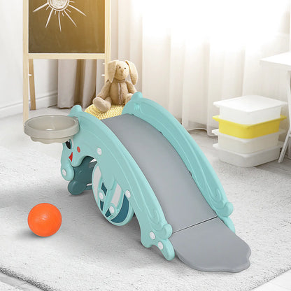 3-in-1 Kids Slide, Rocking Horse, Basketball Hoop, Age 1.5-3, Green Rocking Horses at Gallery Canada