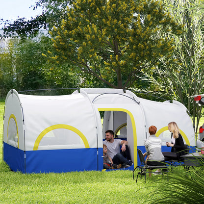 4-6 Person Camping Tent, 3 Room, 3000mm Waterproof, UPF30+, Blue Camping Tents at Gallery Canada