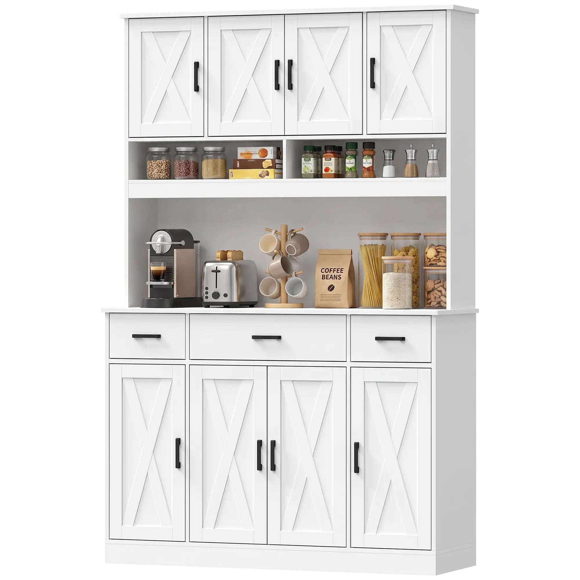 73 In Pantry Cabinet With Charging Station, White Kitchen Pantry Cabinets Multi Colour at Gallery Canada
