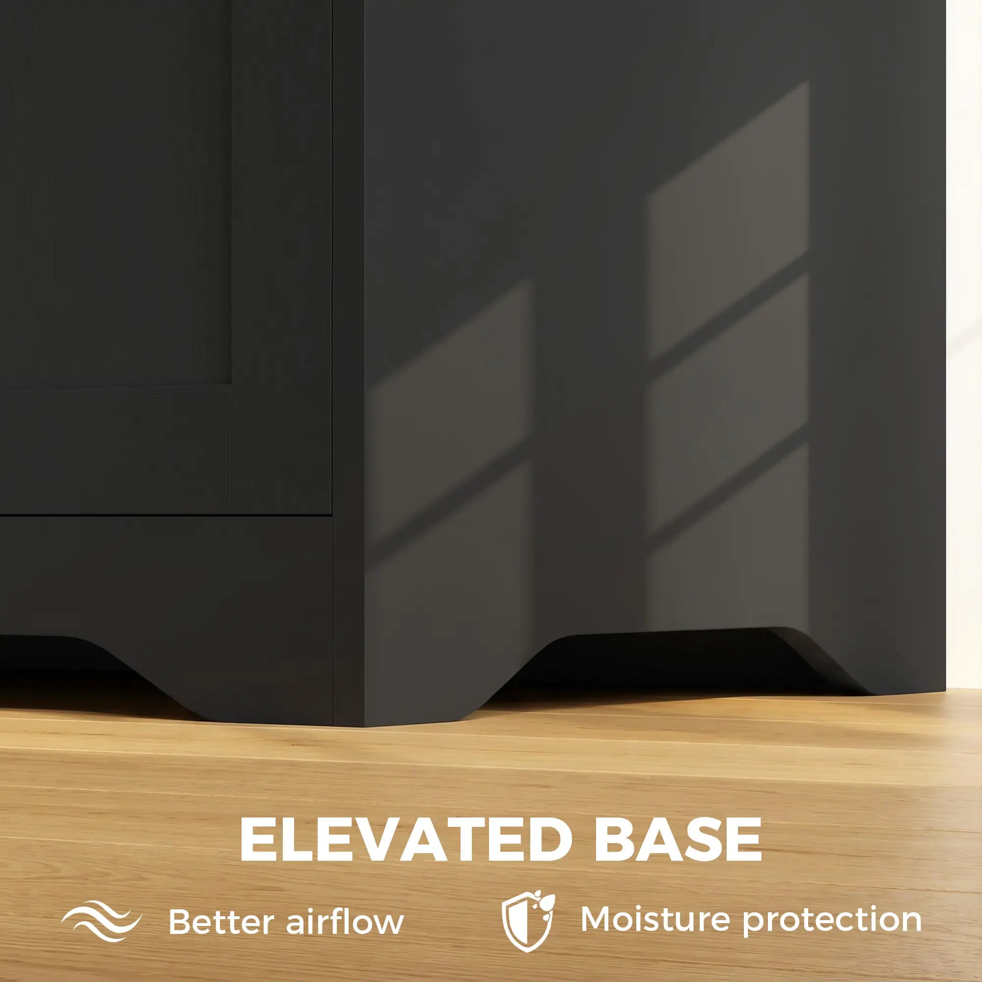 Storage Bench with Lift Top Storage Chest with Safety Hinges for Entryway, Living Room, Black Storage Cabinets at Gallery Canada