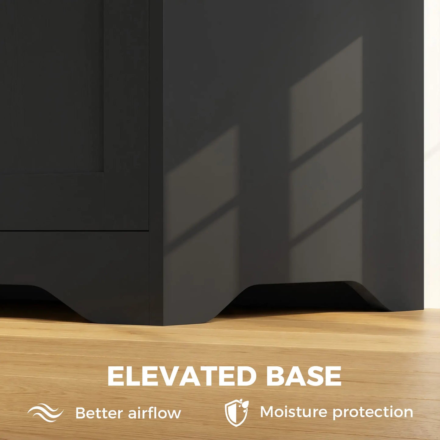 Storage Bench with Lift Top Storage Chest with Safety Hinges for Entryway, Living Room, Black Storage Cabinets at Gallery Canada