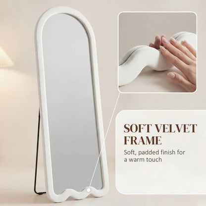 Full Length Mirror With Soft Padded Frame, White Full Length Mirrors at Gallery Canada