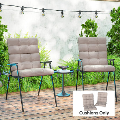 2-Piece Back Seat Cushion Set, Outdoor Patio Chair, Button Tufted, Beige Patio Chair Cushions at Gallery Canada