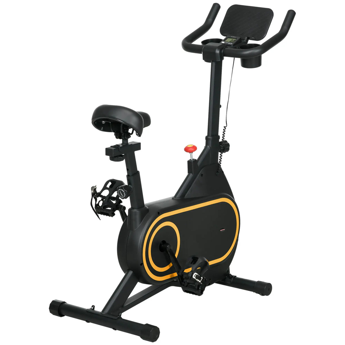 Magnetic Resistance Exercise Bike, LCD Display, Low Noise, Indoor Cycling Bike Exercise & Stationary Bikes Black at Gallery Canada