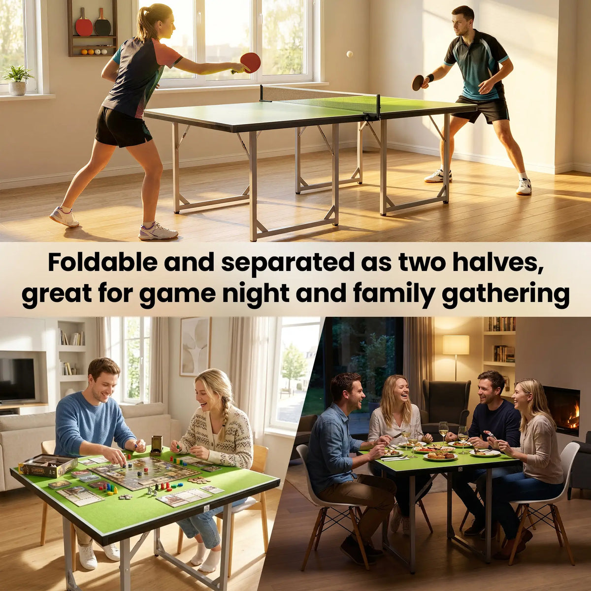 6x3 ft Folding Ping-pong Table, Green Game Tables at Gallery Canada