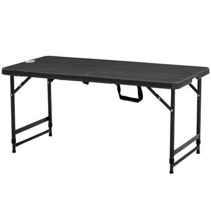 Foldable Patio Dining Table for 4, Height Adjustable, Dark Grey Patio Dinning Tables Dark Grey, Black at Gallery Canada