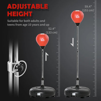 Freestanding Punching Bag Set with Stand, Speedball & Gloves, 52.4"-59.4" H Punching Bag Stands at Gallery Canada