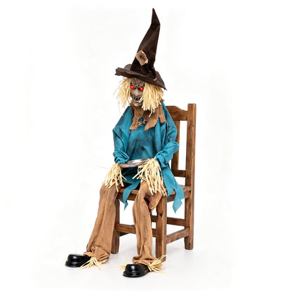 5.2 ft Halloween Animatronic Scarecrow, Blue Halloween Blue at Gallery Canada