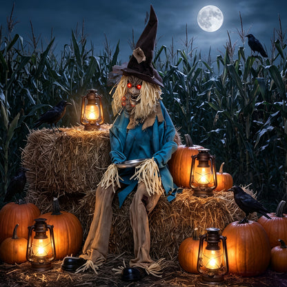 5.2 ft Halloween Animatronic Scarecrow, Blue Halloween at Gallery Canada