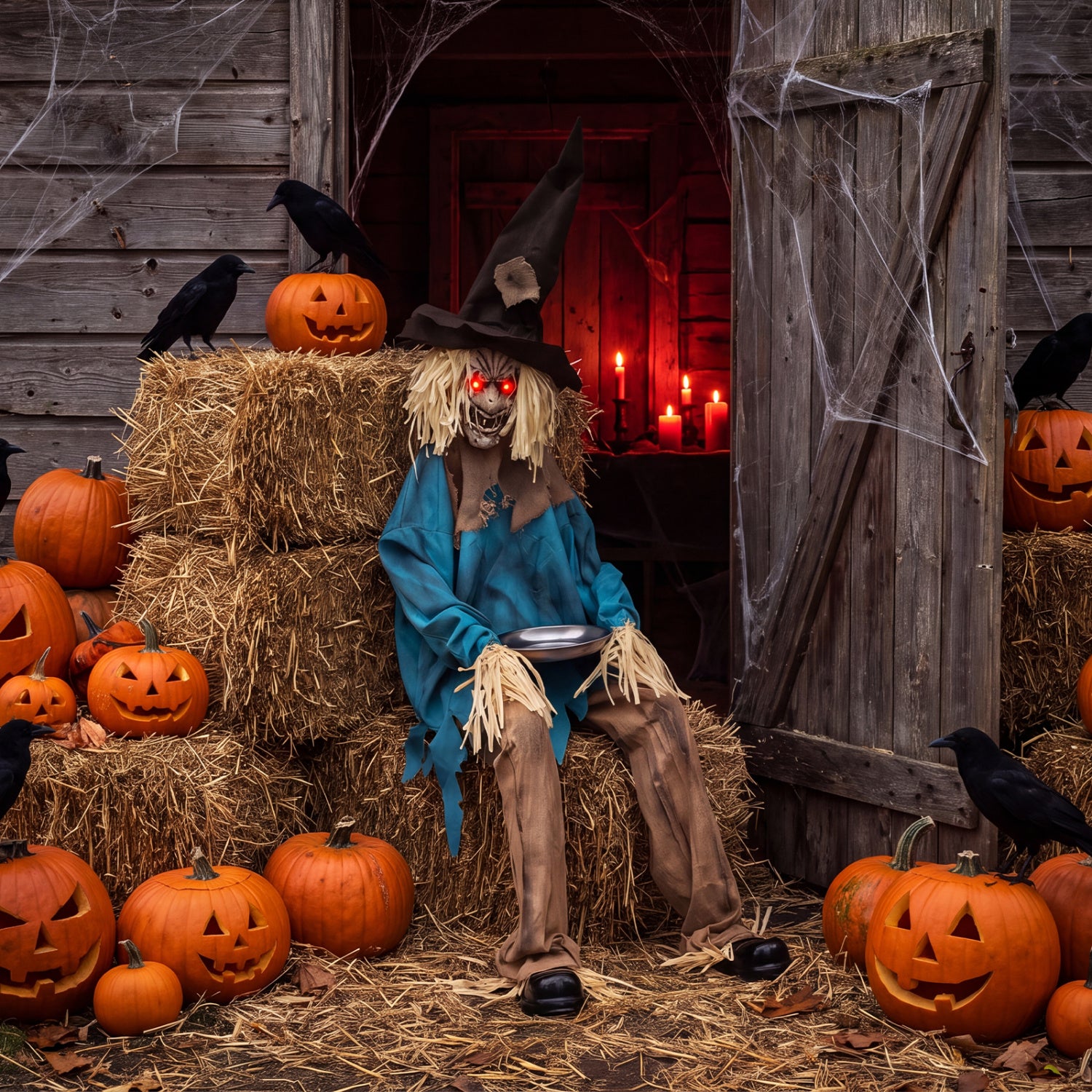 5.2 ft Halloween Animatronic Scarecrow, Blue Halloween at Gallery Canada