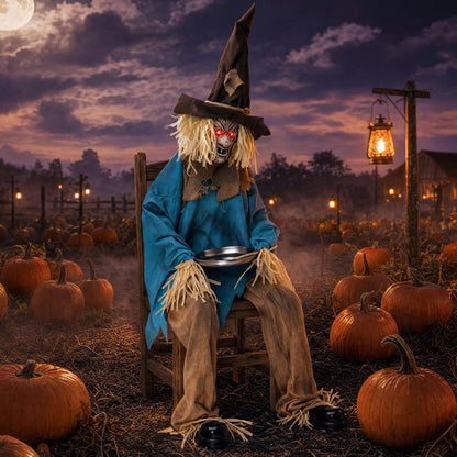 5.2 ft Halloween Animatronic Scarecrow, Blue Halloween at Gallery Canada