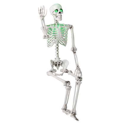 5.5 FT Halloween Skeleton, Life Size Posable, Indoor Outdoor Decoration, White Halloween at Gallery Canada