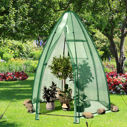 5.5 x 5.5 x 6 Feet Portable Mini Greenhouse, All-Weather PE Cover, Green Greenhouses at Gallery Canada