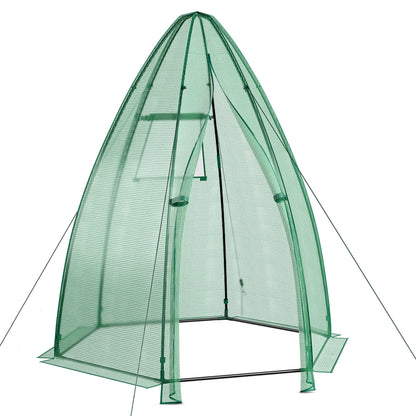 5.5 x 5.5 x 6 Feet Portable Mini Greenhouse, All-Weather PE Cover, Green Greenhouses at Gallery Canada