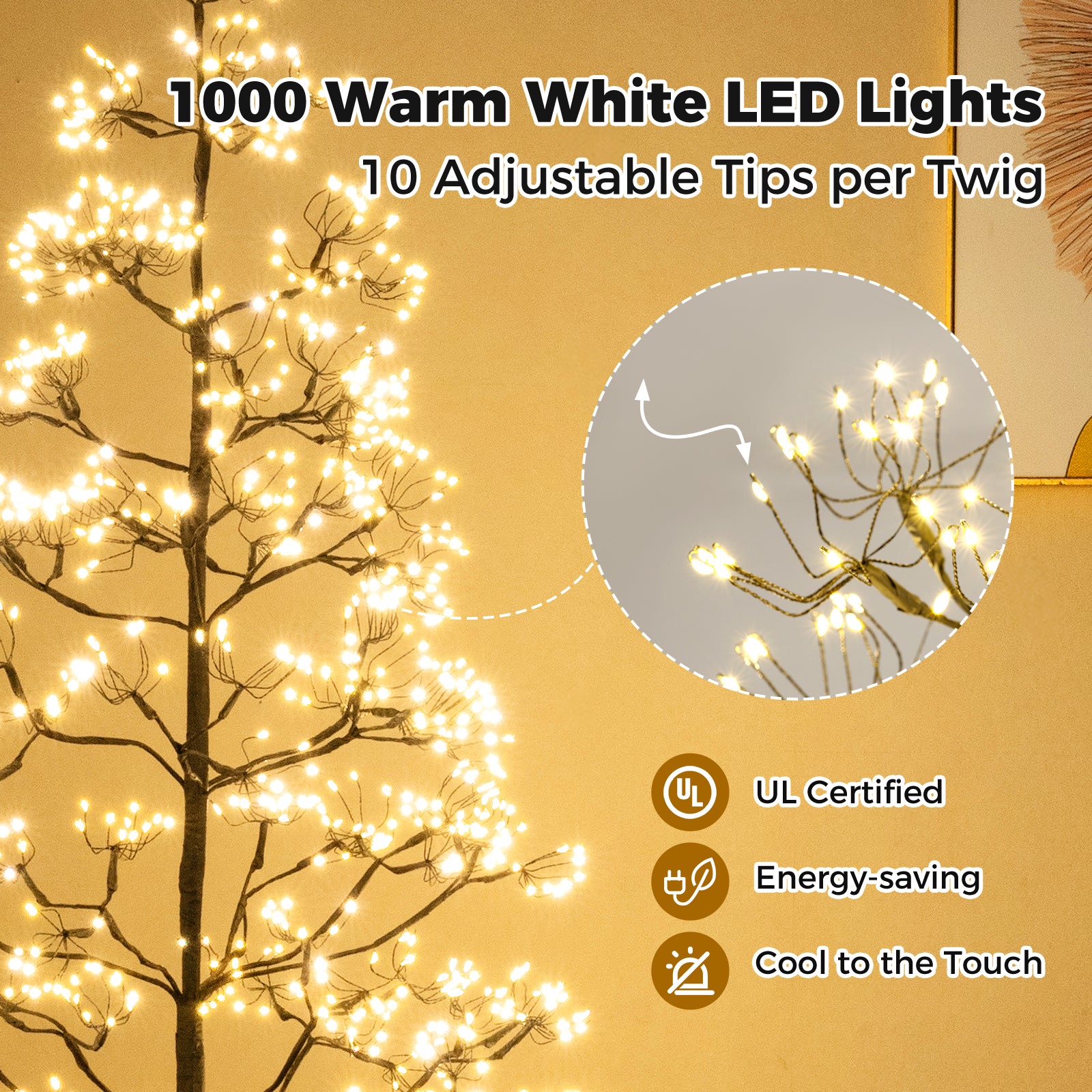 5ft Lighted Alpine Tree, Warm White LED, Artificial Cedar, Weighted Base Christmas Tree at Gallery Canada