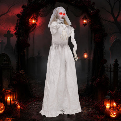 5.7 ft Animated Halloween Ghost Bride, Turning Head Halloween at Gallery Canada