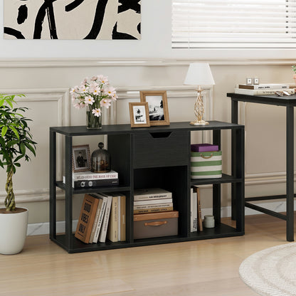 5-Cube Bookcase with Drawer, Black Bookcases at Gallery Canada