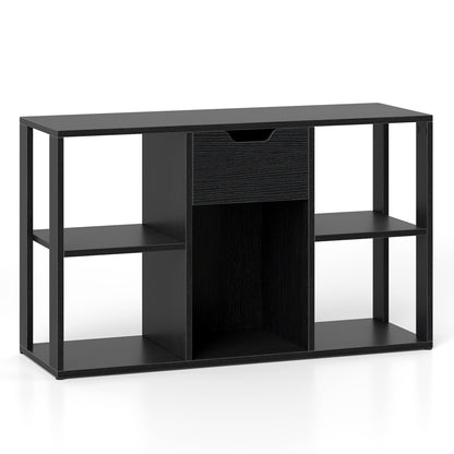 5-Cube Bookcase with Drawer, Black Bookcases at Gallery Canada