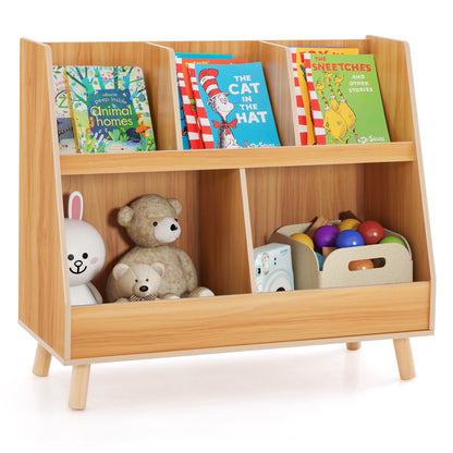 5-Cube Kids Bookshelf, Toy Organizer, Natural Bookcases at Gallery Canada