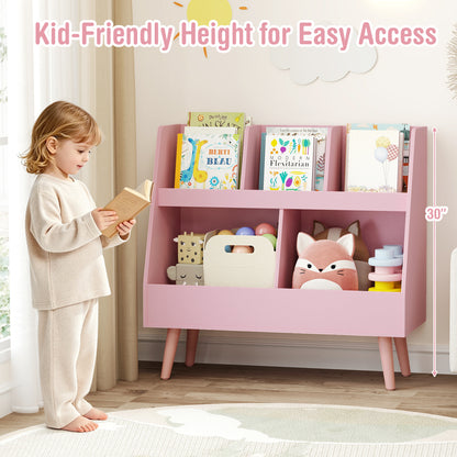 5-Cube Kids Bookshelf, Toy Organizer With Anti-Tipping, Pink Kids Storage at Gallery Canada