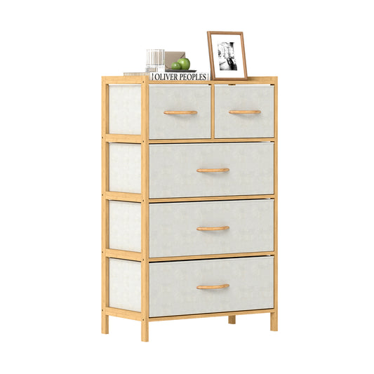 5-Drawer Dresser with Top Shelf, Natural Dressers & Chests Natural at Gallery Canada