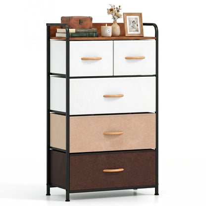 5-Drawer Fabric Dresser with Removable Fabric Bins, Multicolor Cabinets & Chests at Gallery Canada
