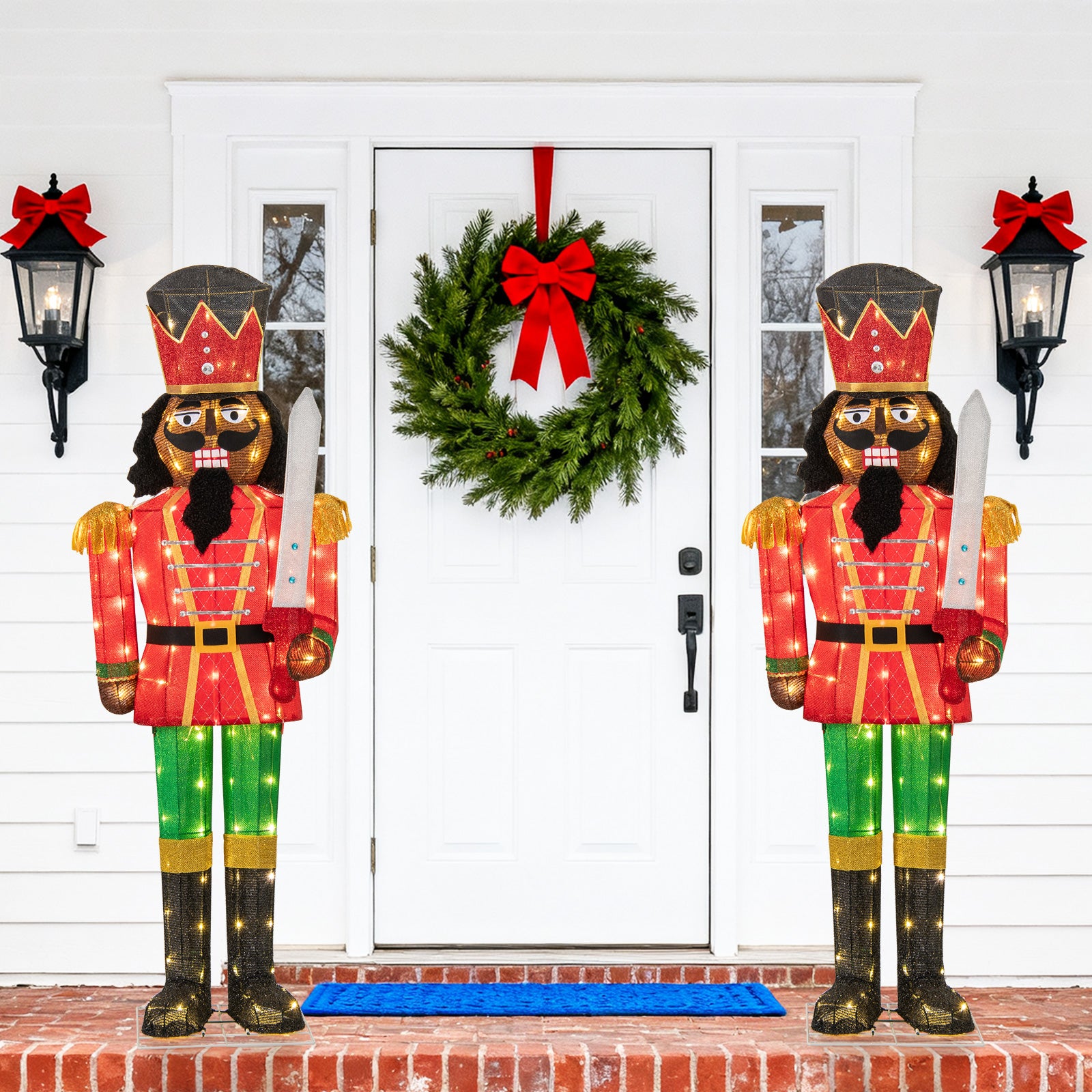 5 FT Giant Nutcracker, Glitter Sword, Outdoor, Multicolor Christmas Inflatables at Gallery Canada