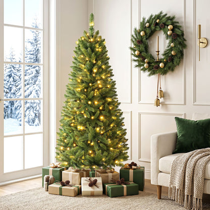 5 ft PVC Pre-Lit Artificial Pencil Christmas Tree, Green Christmas Tree at Gallery Canada