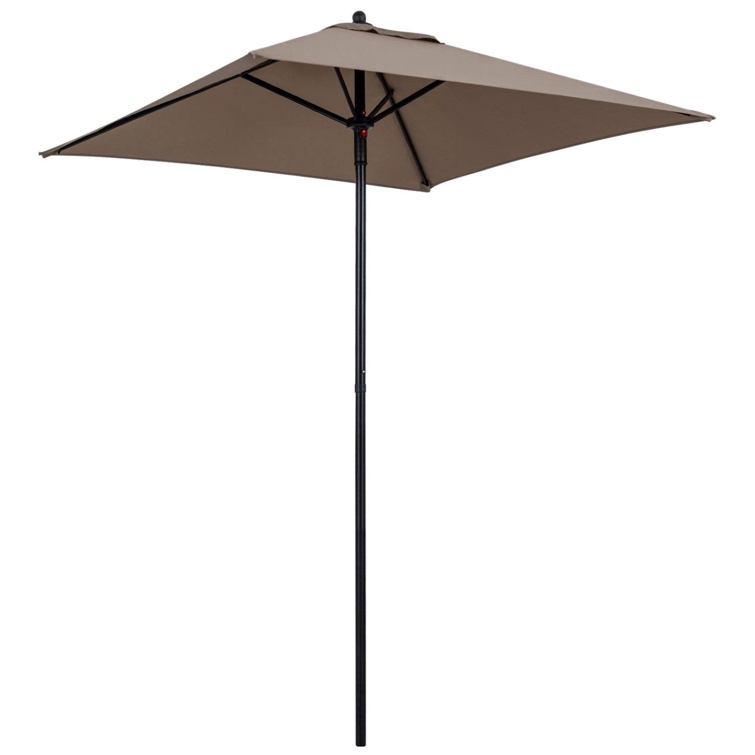 5 Ft Patio Square Market Umbrella With 4 Sturdy Ribs, Brown Outdoor Umbrellas at Gallery Canada
