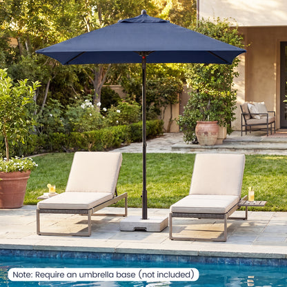5 Feet Patio Square Market Table Umbrella Shelter with 4 Sturdy Ribs, Navy Outdoor Umbrellas at Gallery Canada