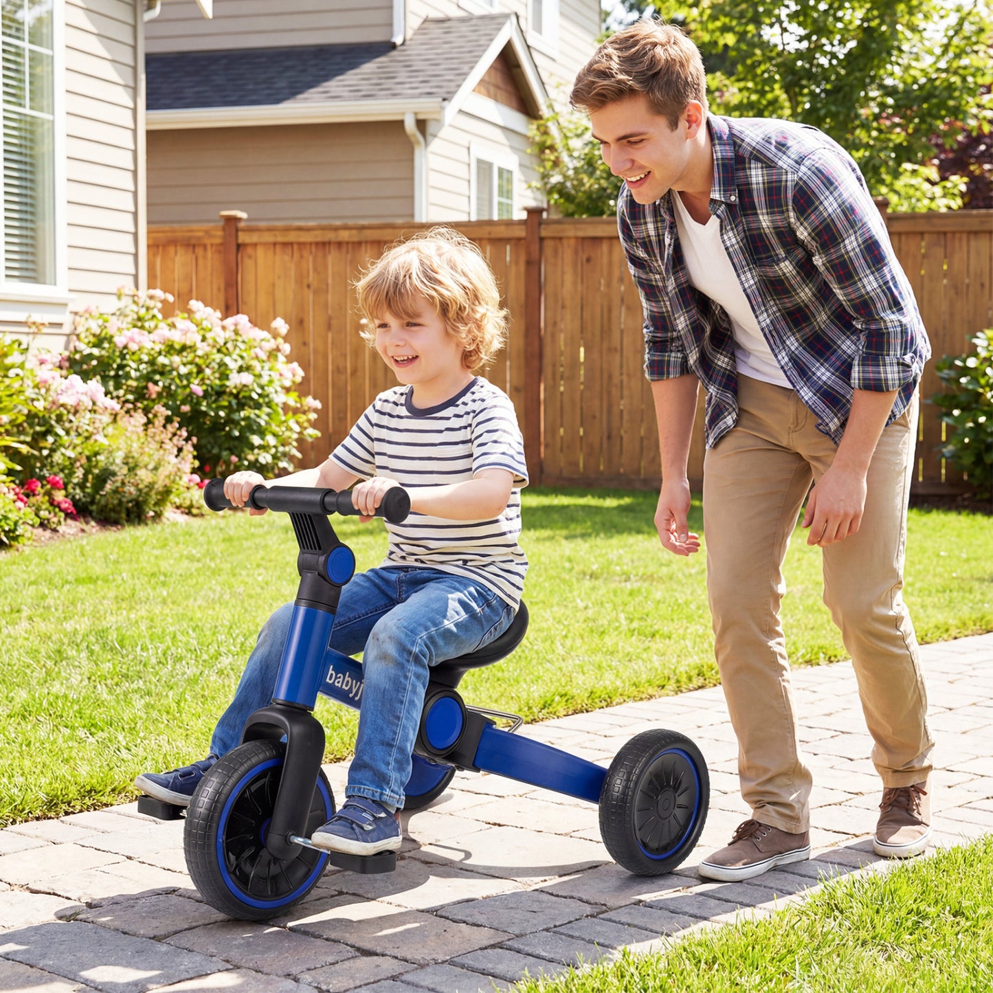 5-In-1 Toddler Bike With Removable Pedals, Blue Balance Bikes at Gallery Canada