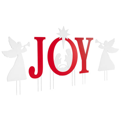 5 PCS Nativity Christmas Yard Sign Set, Angels, Red Christmas Decor & Accessories at Gallery Canada