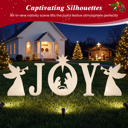 5 PCS Nativity Christmas Yard Sign Set, Angels, White Christmas Decor & Accessories at Gallery Canada