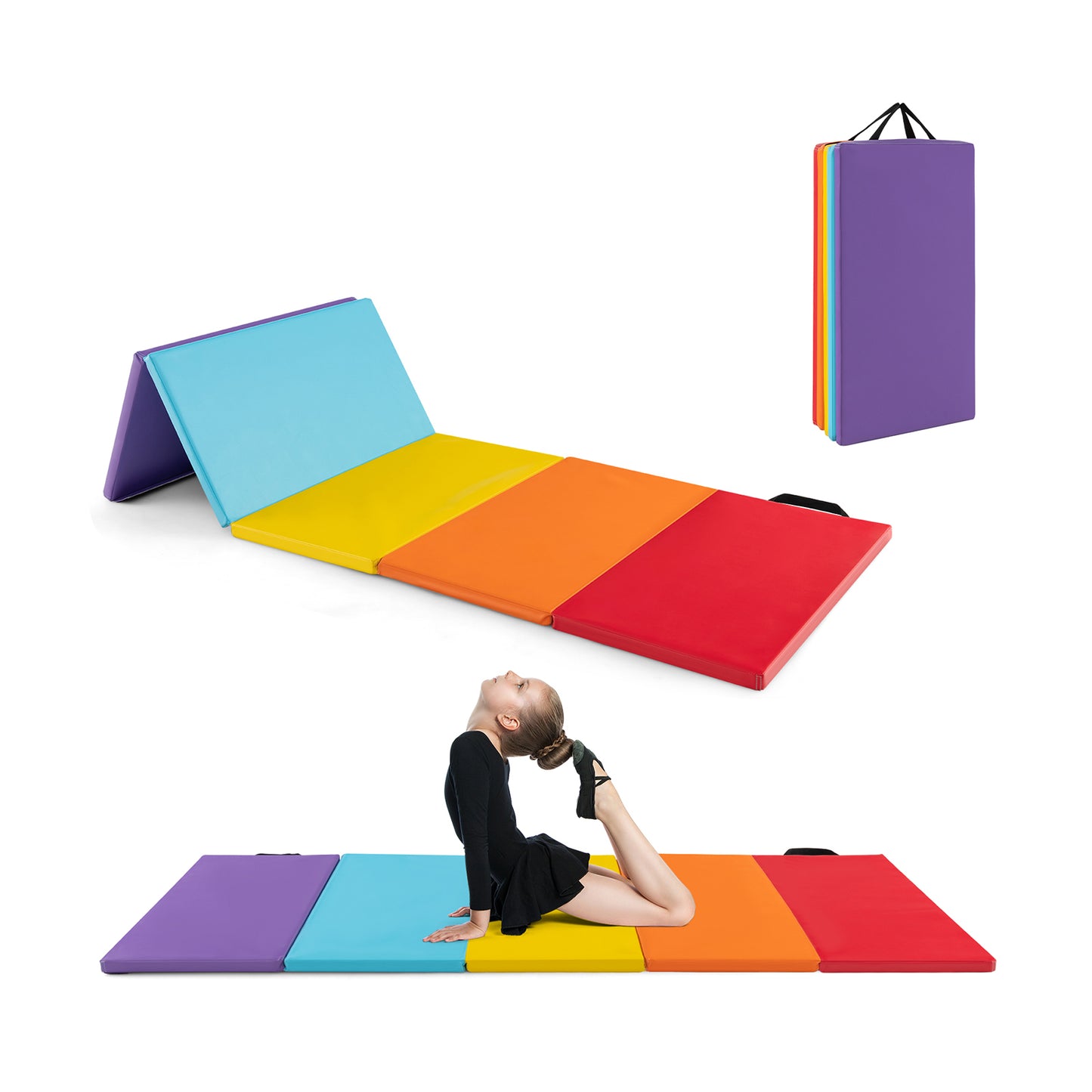 5-Panel Folding Gymnastics Mat for Kids, Red Yoga & Gym Mats at Gallery Canada